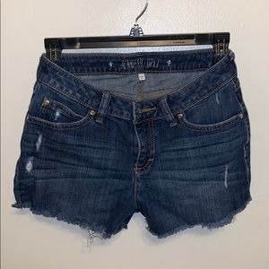 Denim cutoff shorts